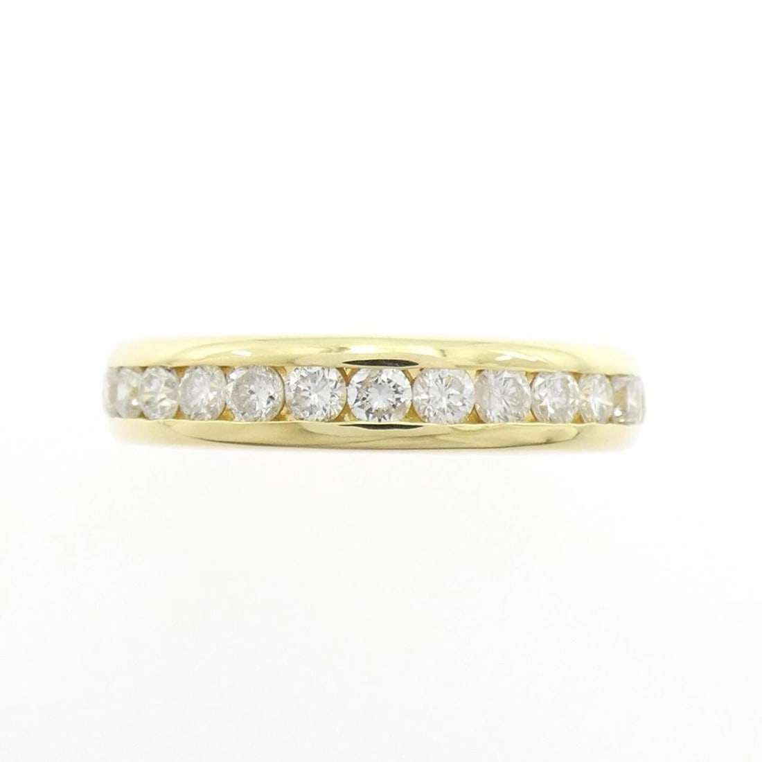 K18YG HALF ETERNITY DIAMOND RING - 2