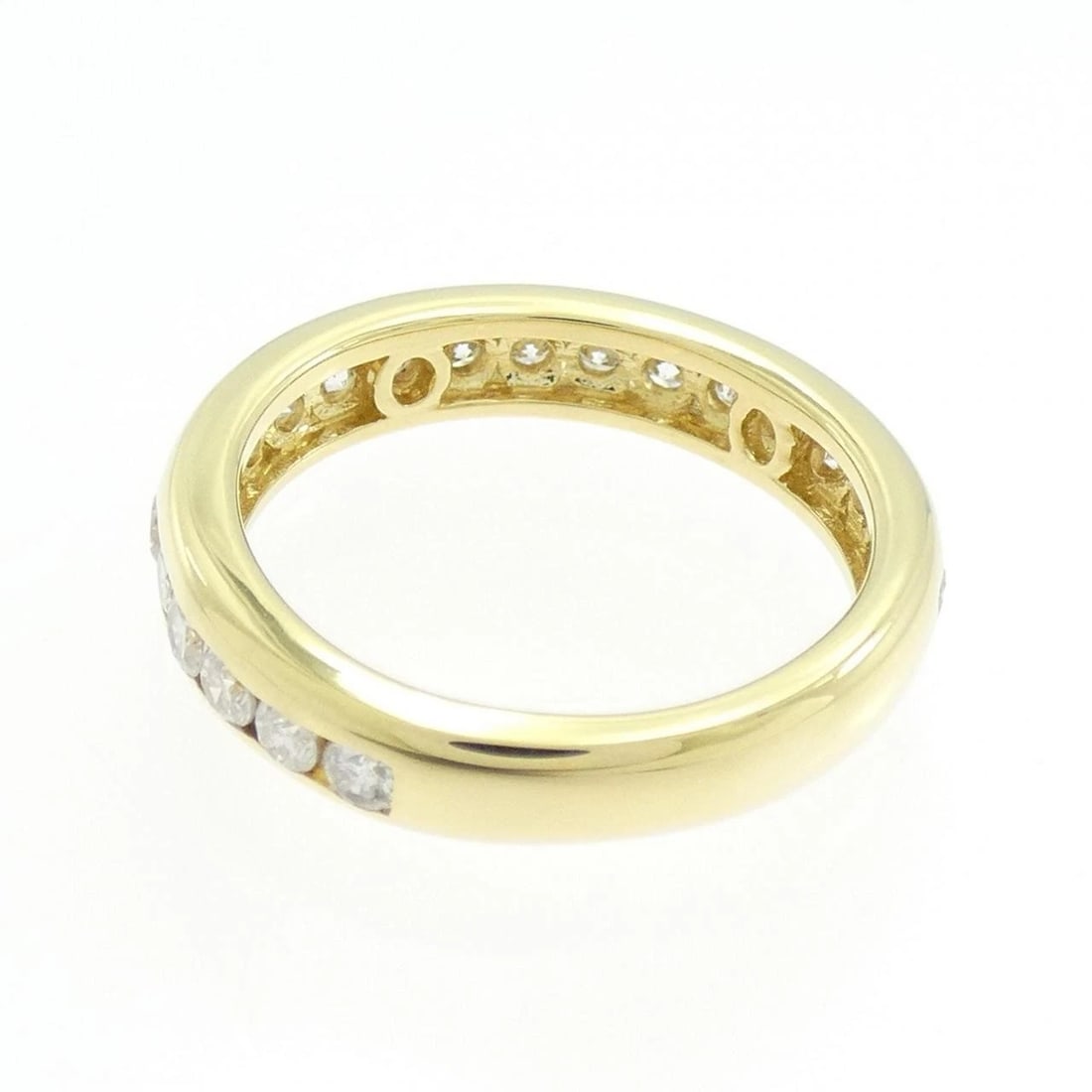 K18YG HALF ETERNITY DIAMOND RING - 3