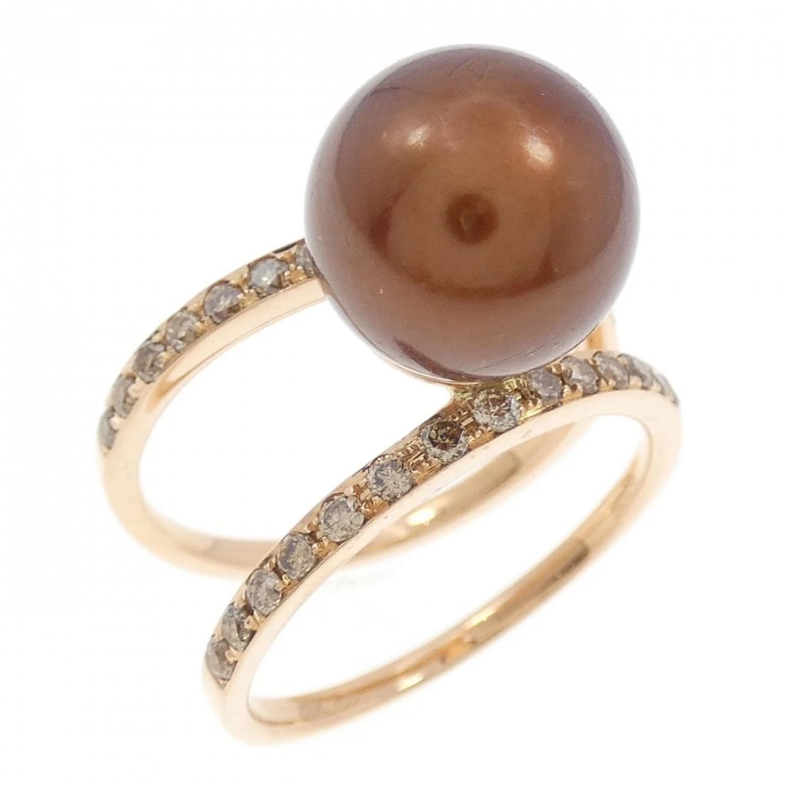 750PG BLACK PEARL RING: 750PG Black pearl ring Brand: Unbranded Type/Style: Black Pearl Ring Material: 750PG, Main Stone/Creation Black Pearl Secondary Stone Diamond Color: Pink Gold Size: US 6 1/4 Accessories: None