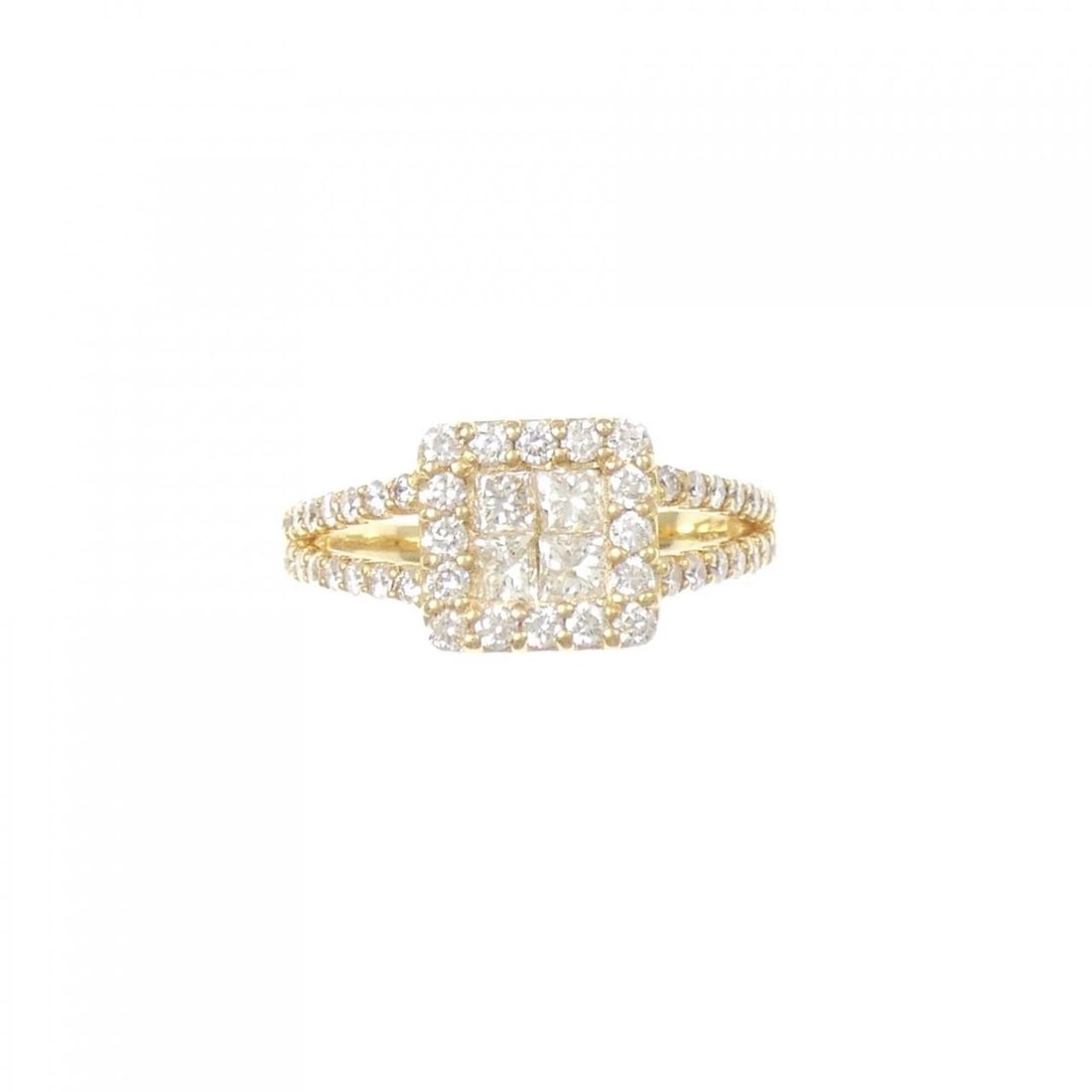 K18YG DIAMOND RING - 2