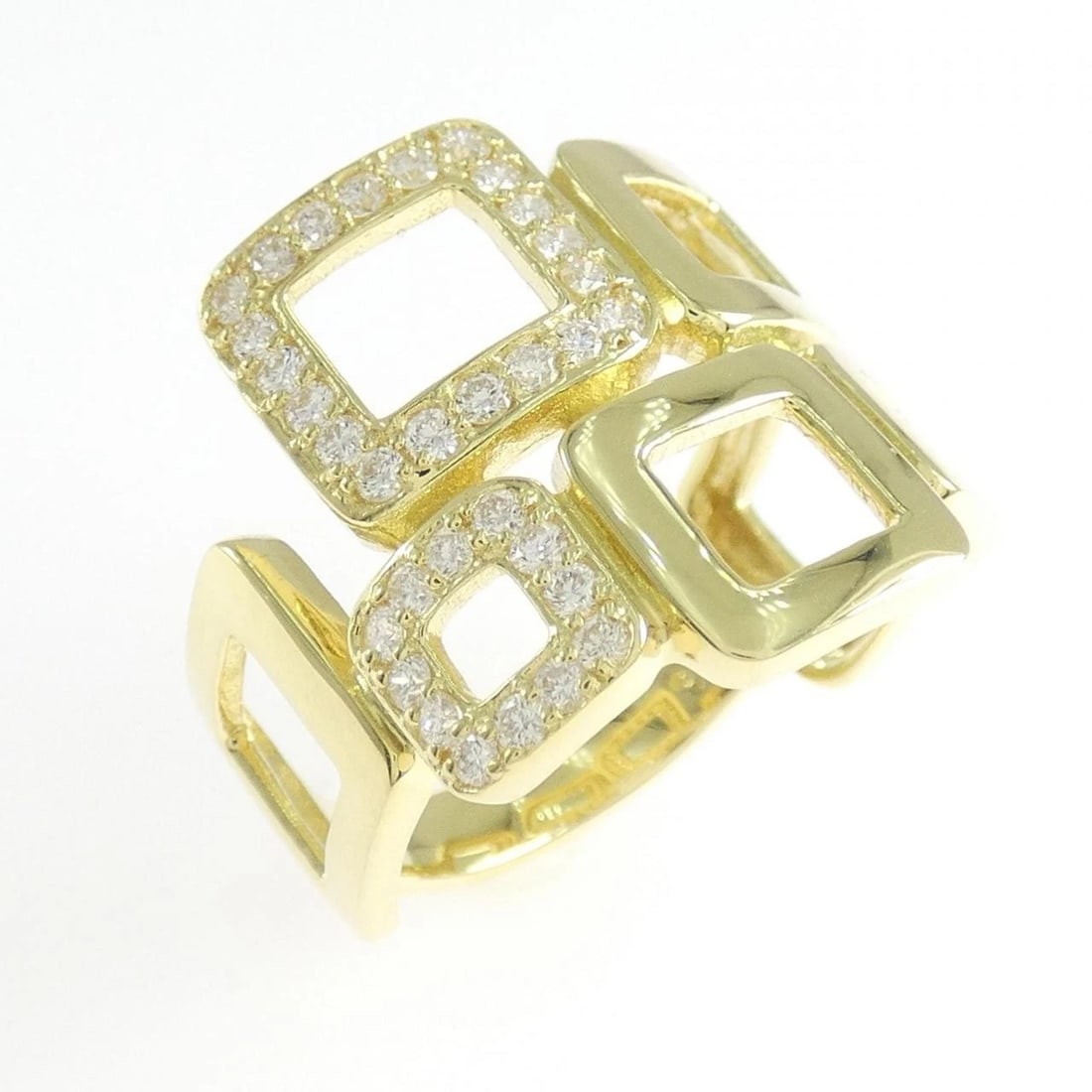 K18YG DIAMOND RING: K18YG Diamond Ring Brand: Unbranded Type/Style: Diamond Ring Material: 18K Yellow Gold, Main Stone/Creation Natural Color: Yellow Gold Size: US 5 3/4 Accessories: None Accessories Notice: When