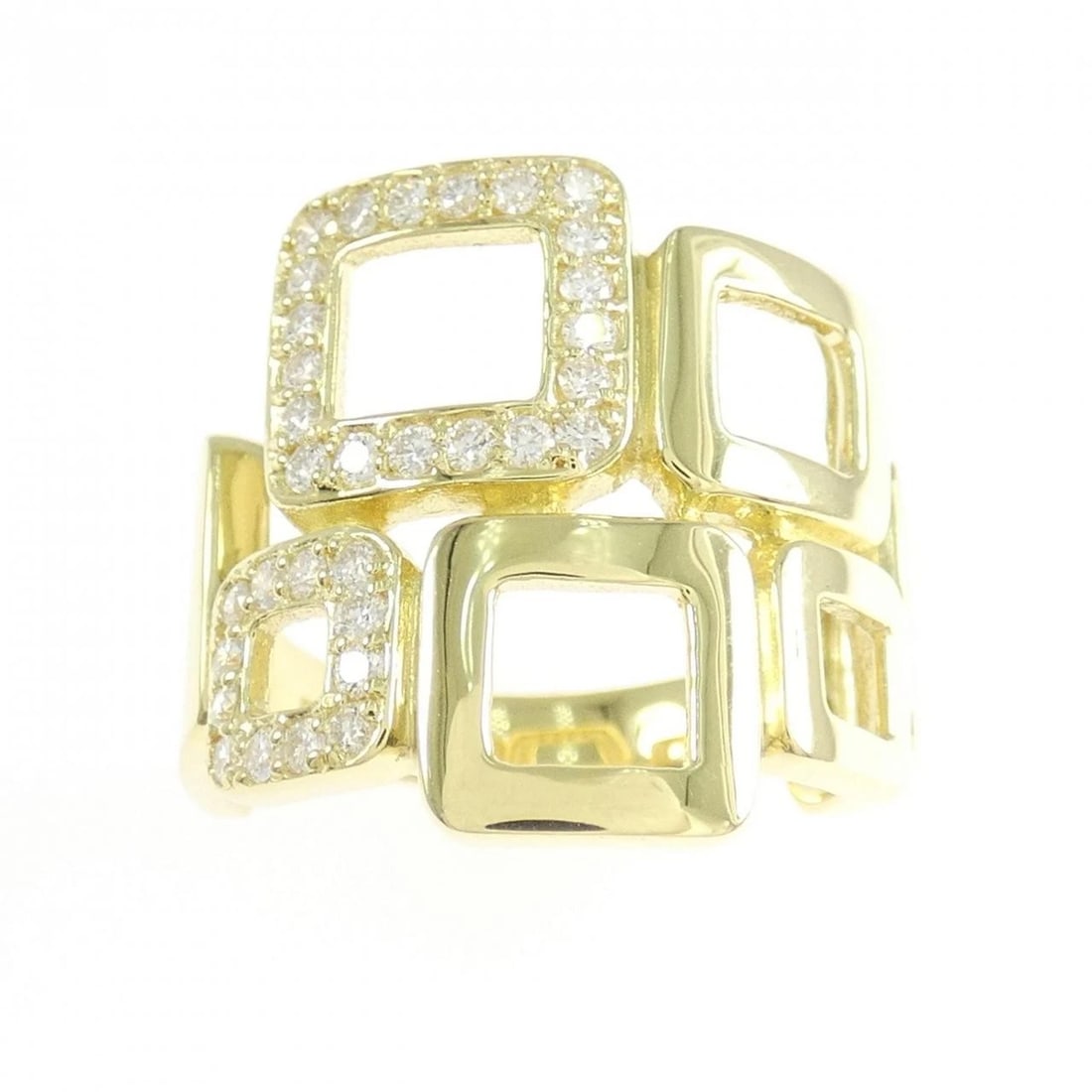 K18YG DIAMOND RING - 2