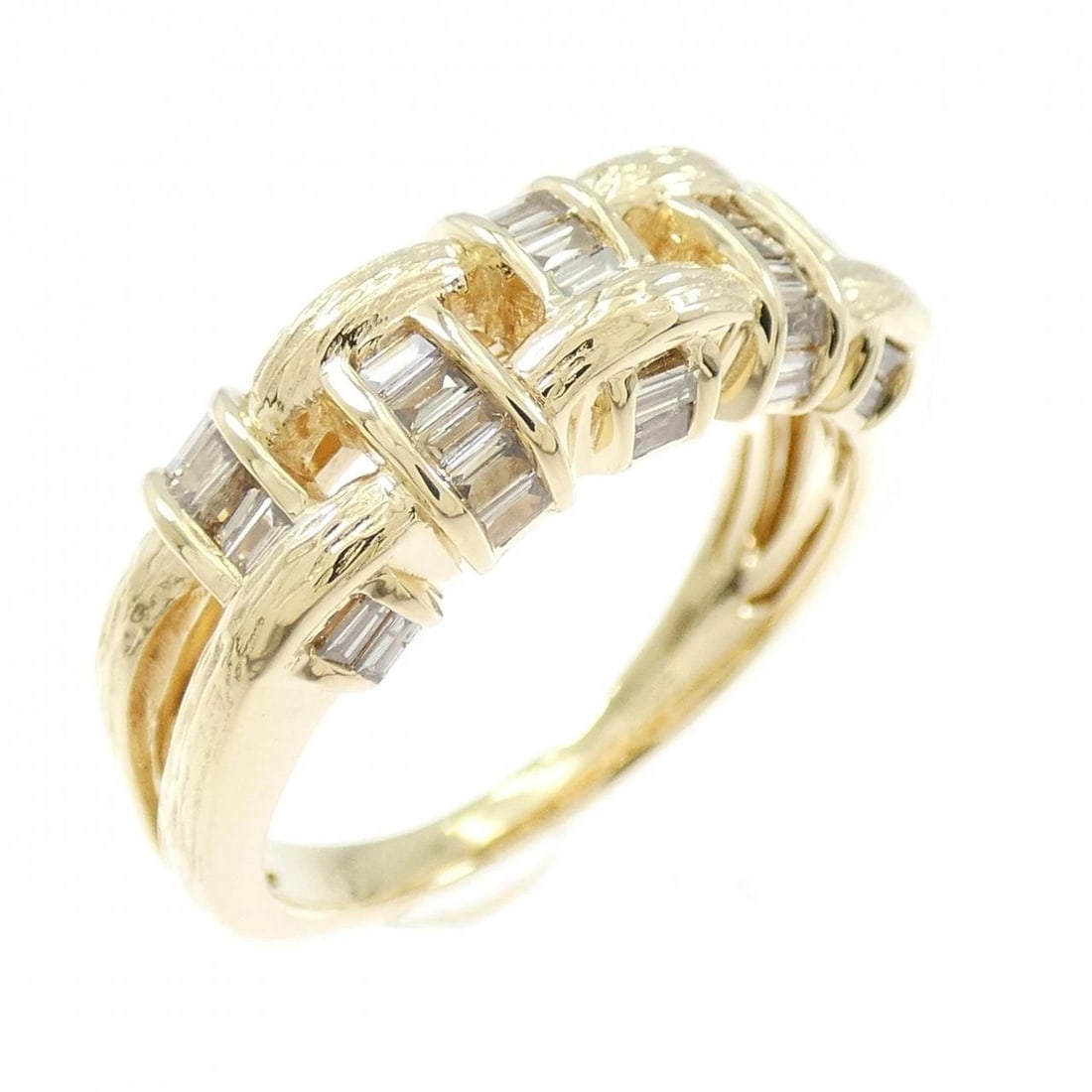 K18YG DIAMOND RING: K18YG Diamond Ring Brand: Unbranded Type/Style: Diamond Ring Material: 18K Yellow Gold, Main Stone/Creation Natural Color: Yellow Gold Size: US 6 1/4 Accessories: None Accessories Notice: When