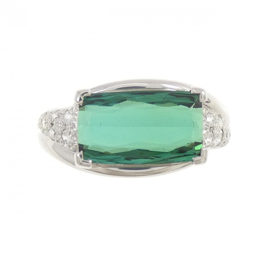 PT900 TOURMALINE RING: PT900 Tourmaline Ring Brand: Unbranded Type/Style: Tourmaline Ring Material: Platinum900, Main Stone/Creation Natural Color: Platinum Size: US 8 1/4 Accessories: None Accessories Notice: W