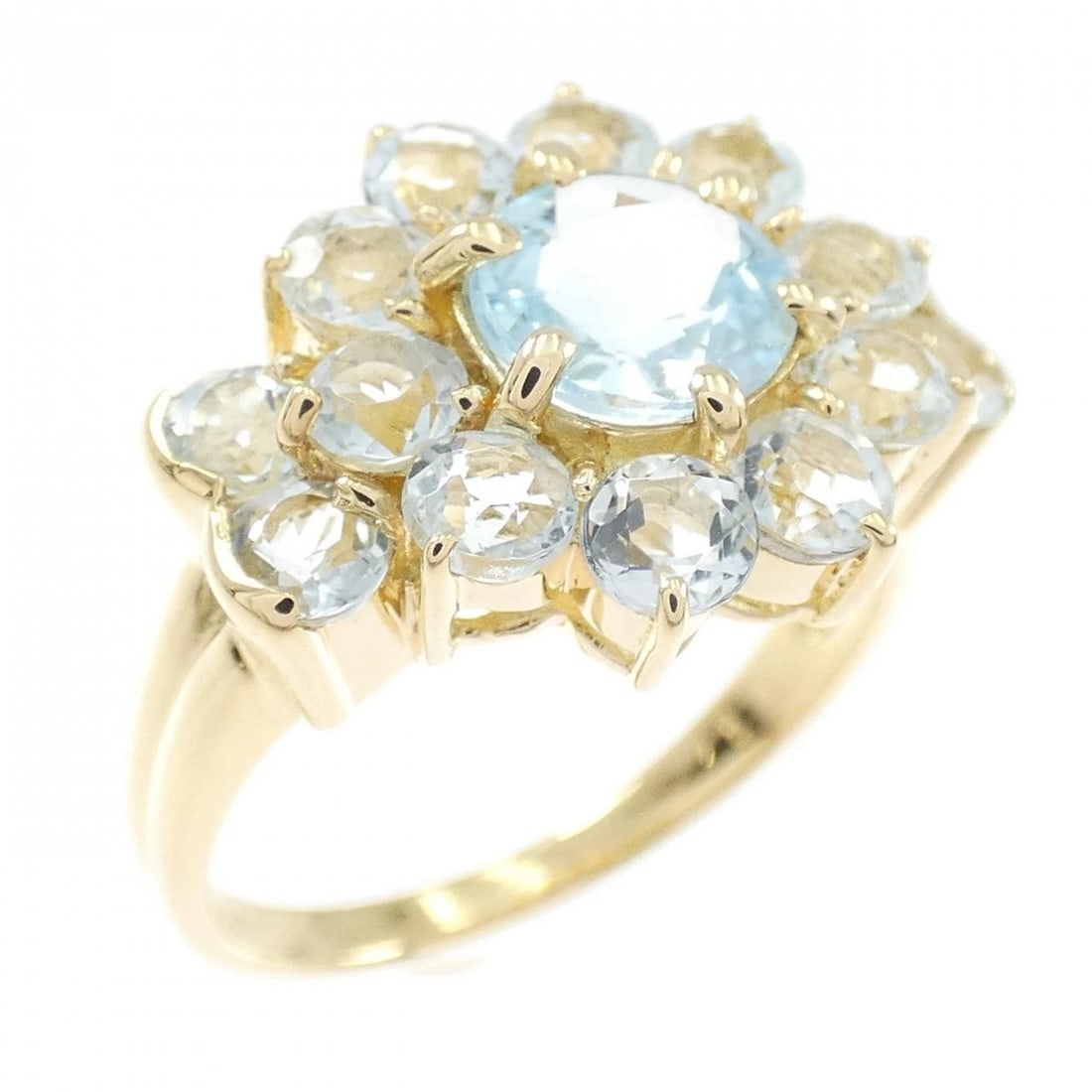 18K YELLOW GOLD BLUE TOPAZ RING: 18K Yellow Gold Blue Topaz Ring Brand: Unbranded Type/Style: Blue Topaz Ring Material: 18K Yellow Gold, Color: Yellow Gold Size: US 6 1/4 Accessories: None Accessories Notice: When purchas