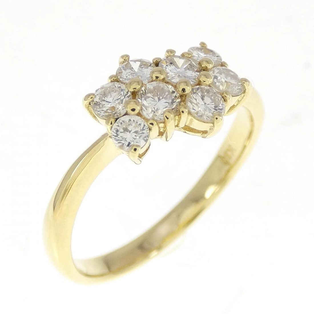 K18YG DIAMOND RING: K18YG Diamond Ring Brand: Unbranded Type/Style: Diamond Ring Material: 18K Yellow Gold, Main Stone/Creation Natural Color: Yellow Gold Size: US 5 1/2 Accessories: None Accessories Notice: When