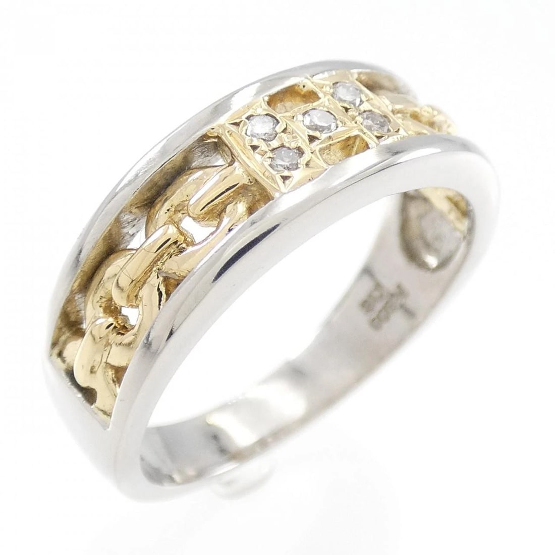 K18YG/PT DIAMOND RING: K18YG/PT Diamond Ring Brand: Unbranded Type/Style: Diamond Ring Material: 18K Yellow GoldPlatinum, Main Stone/Creation Natural Color: Yellow Gold Size: US 6 1/2 Accessories: None Accessories Notice: