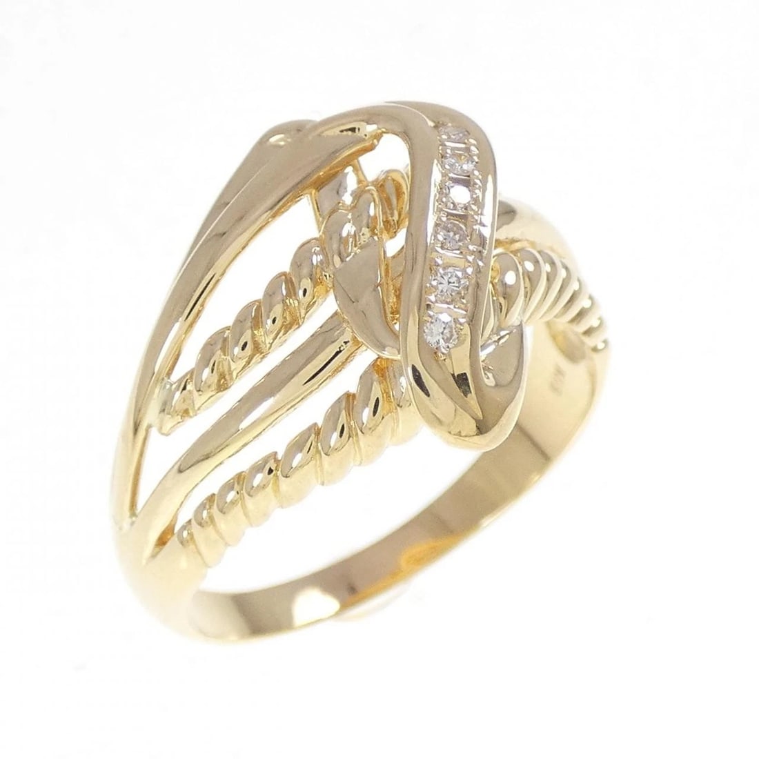 K18YG DIAMOND RING: K18YG Diamond Ring Brand: Unbranded Type/Style: Diamond Ring Material: 18K Yellow Gold, Main Stone/Creation Natural Color: Yellow Gold Size: US 9 Accessories: None Accessories Notice: When