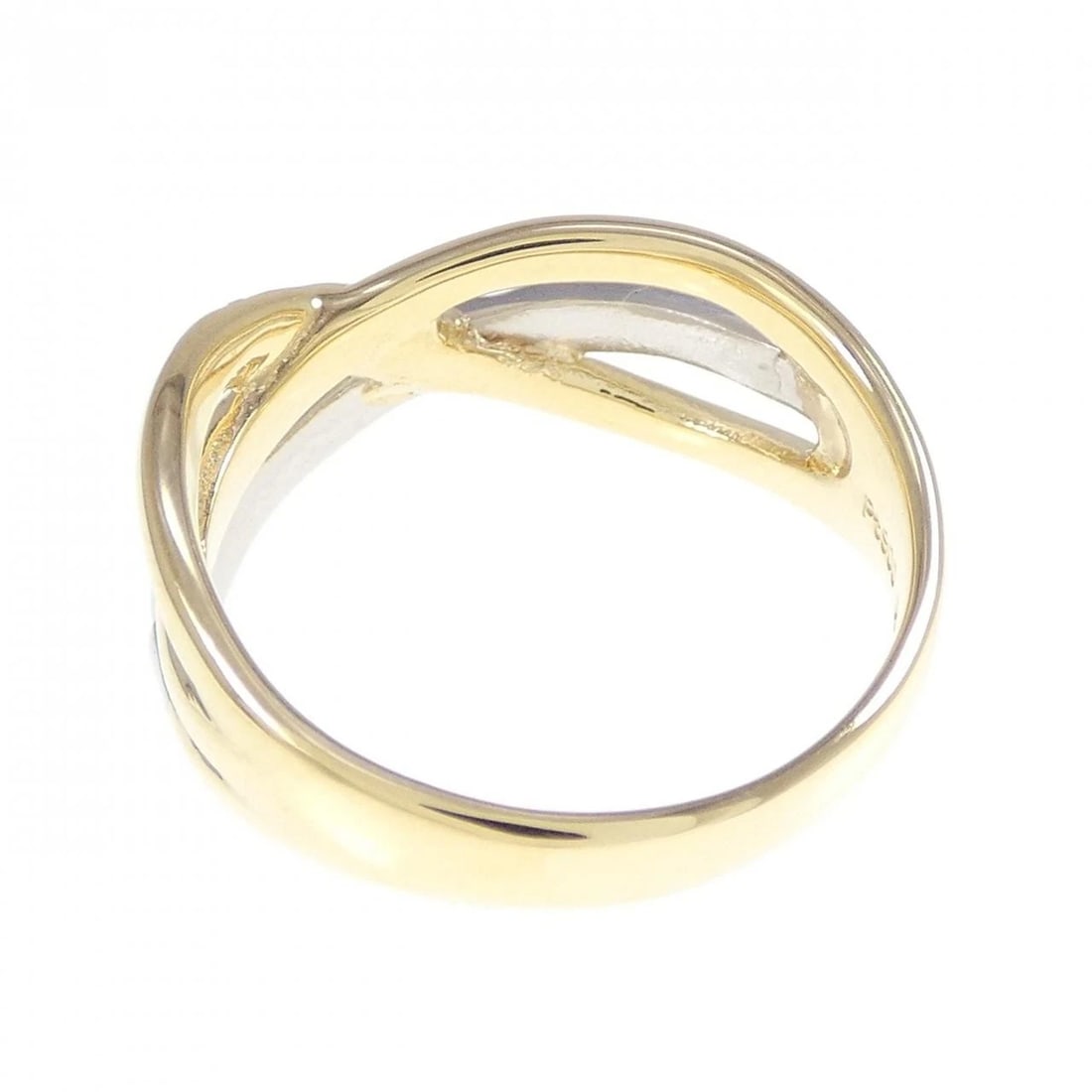 K18YG/PT900 DIAMOND RING - 3