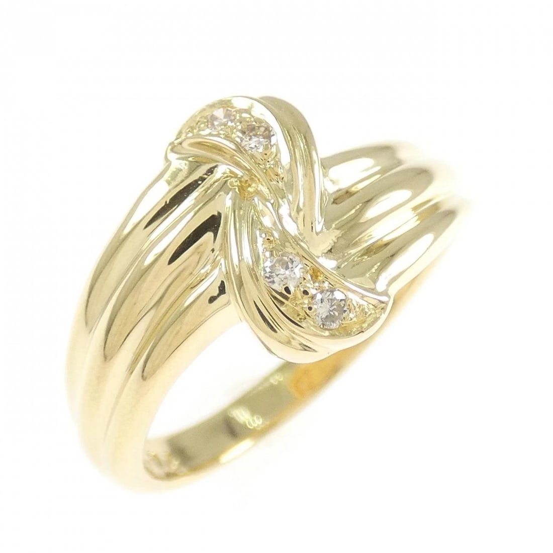 K18YG DIAMOND RING: K18YG Diamond Ring Brand: Unbranded Type/Style: Diamond Ring Material: 18K Yellow Gold, Main Stone/Creation Natural Color: Yellow Gold Size: US 5 3/4 Accessories: None Accessories Notice: When