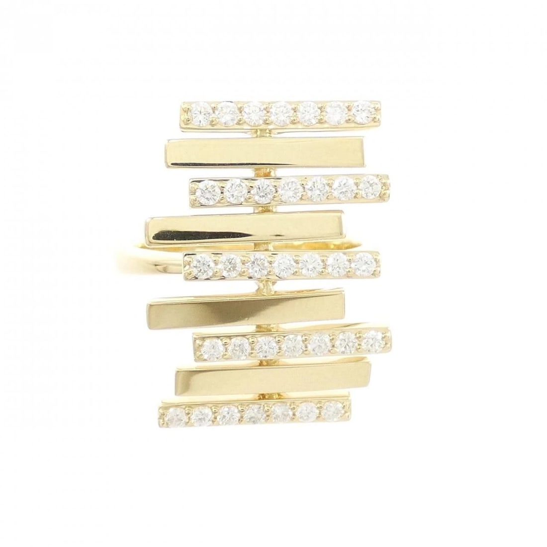 K18YG DIAMOND RING - 2