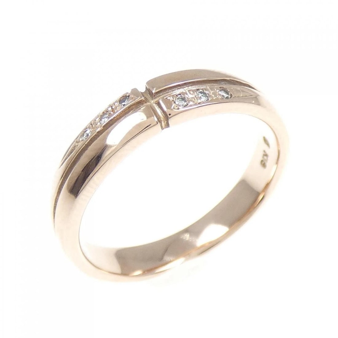 K18PG DIAMOND RING: K18PG diamond ring Brand: Unbranded Type/Style: Diamond ring Material: 18k Pink Gold, Main Stone/Creation Natural Color: Pink Gold Size: US 5 3/4 Accessories: None Accessories Notice: When purchasing
