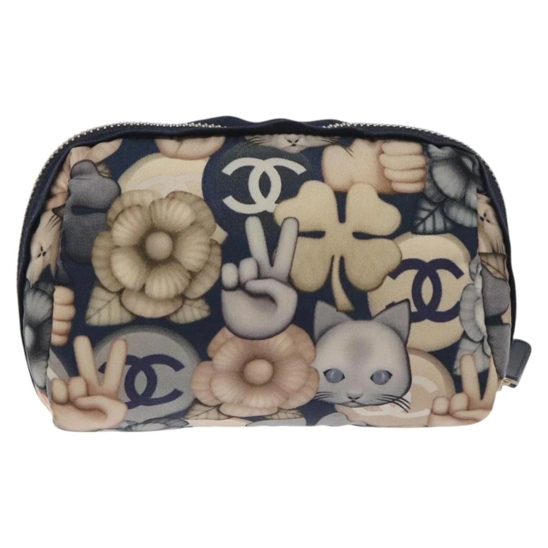 CHANEL COCO MARK POUCH NYLON - 2