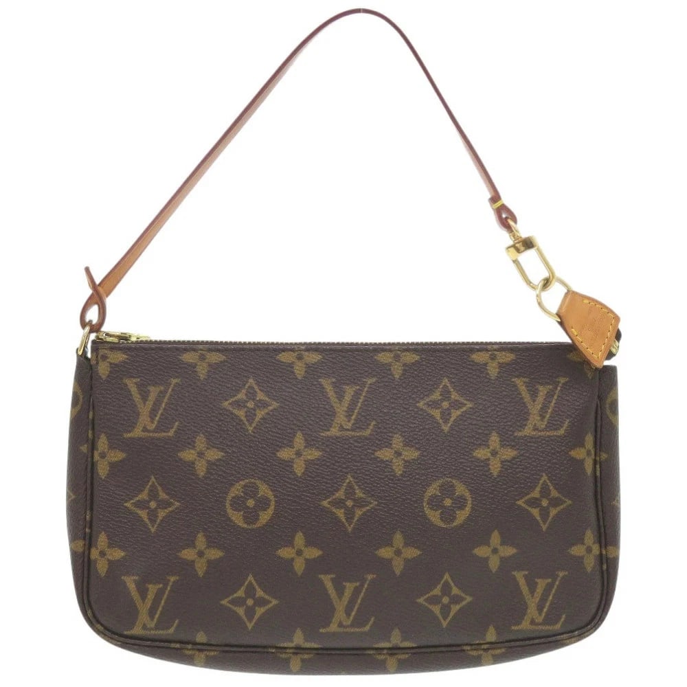 LOUIS VUITTON POCHETTE ACCESSOIRE MONOGRAM BROWN BAG POUCH: Louis Vuitton Pochette Accessoire Monogram Brown Bag Pouch Brand: LOUIS VUITTON Type/Style: Pochette Material: Monogram Canvas Color: Brown Size: W approximately 21cm x H approximately 13cm x D approx