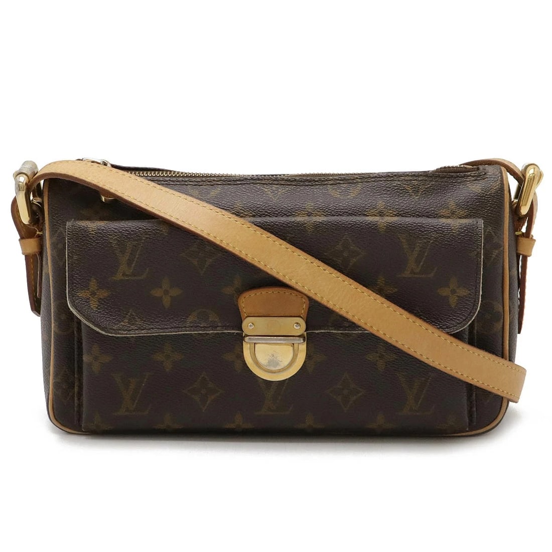 LOUIS VUITTON MONOGRAM RAVELLO GM SHOULDER BAG: Louis Vuitton Monogram Ravello GM Shoulder Bag Brand: LOUIS VUITTON Type/Style: Shoulder Bag Material: Monogram Canvas (PVC coated) Color: Monogram Pattern Size: W26cm x H16cm x D7.5cm Accessories: