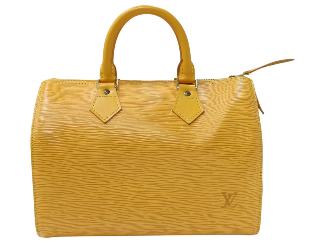 LOUIS VUITTON SPEEDY 25 BAG EPI LEATHER YELLOW BOSTON BAG: Louis Vuitton Speedy 25 bag Epi Leather Yellow Boston Bag Brand: LOUIS VUITTON Type/Style: handbag Material: Epi Leather Color: Yellow Size: approximately 20cm (H) x 25cm (W) x 15cm (D) Accessorie