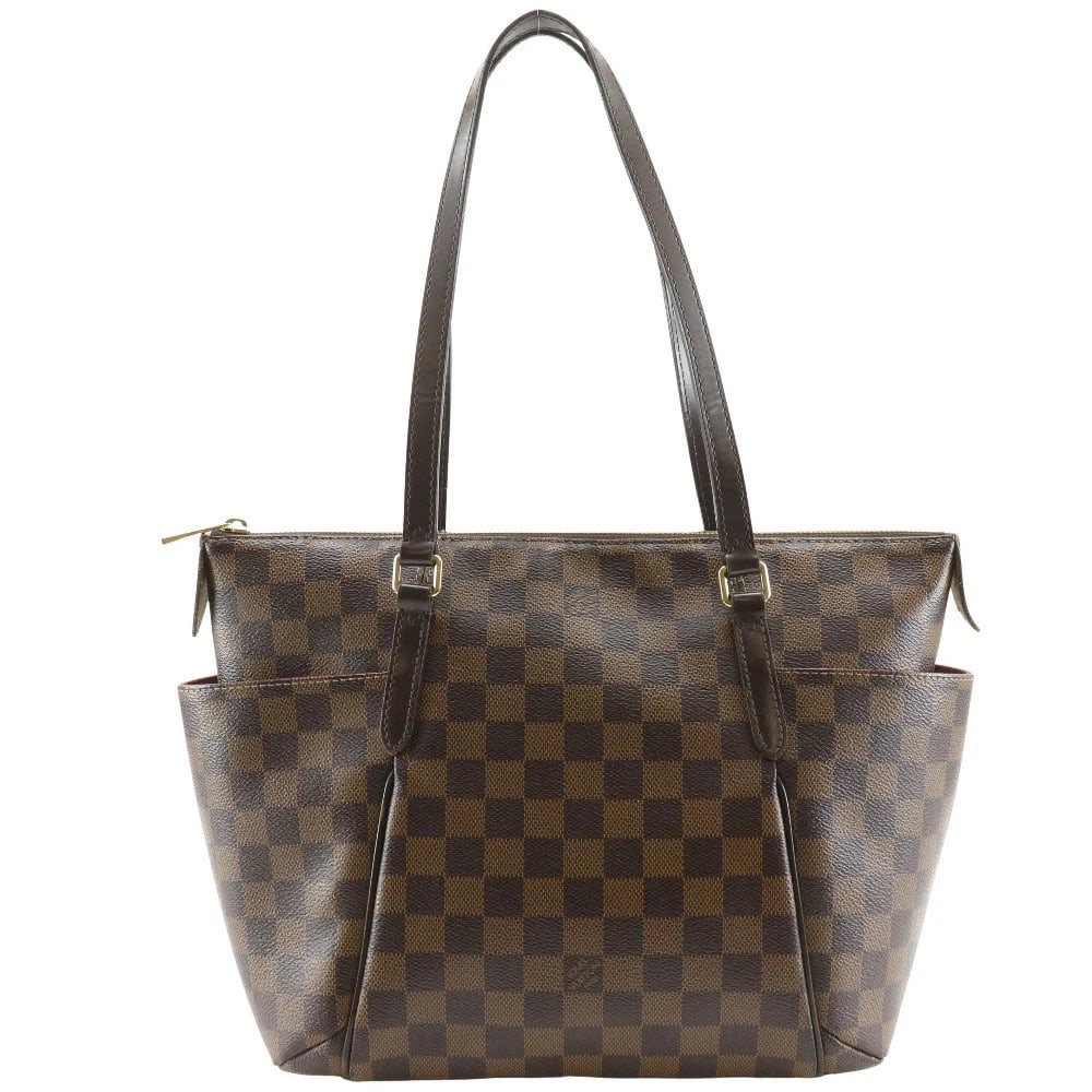 LOUIS VUITTON TOTALLY PM TOTE BAG DAMIER CANVAS: LOUIS VUITTON Totally PM Tote Bag Damier Canvas Brand: LOUIS VUITTON Type/Style: Tote Bag Material: Damier Canvas Color: Brown Size: Width: 27cm Height: 25cm Depth: 12cm Accessories: None