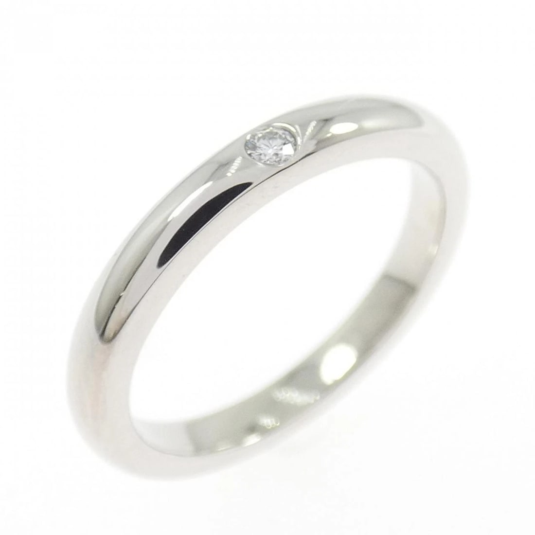 TIFFANY&CO. STACKING BAND RING: TIFFANY&Co. Stacking Band Ring Brand: TIFFANY&Co. Type/Style: Ring Material: Platinum950, Main Stone/Creation Natural Color: Silver Size: US 4 1/2 Accessories: None Accessories Notice: Whe