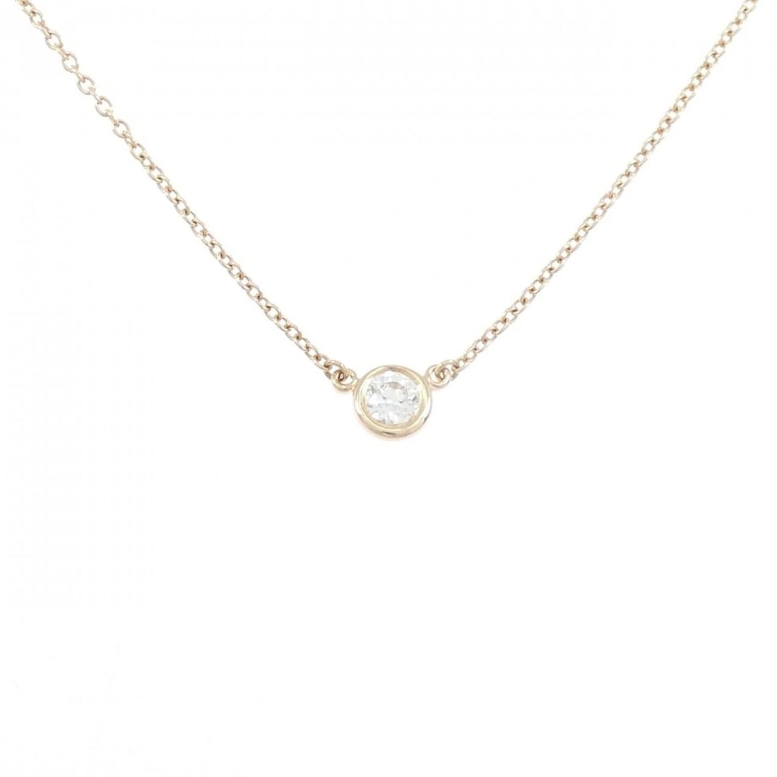 TIFFANY&CO. BY THE YARD NECKLACE: TIFFANY&Co. By the Yard Necklace Brand: TIFFANY&Co. Type/Style: Necklace Material: 750 Pink Gold, Main Stone/Creation Natural Color: Pink Gold Size: 41cm Actual SizeDiameteraround: 4.9mm Chain maximum