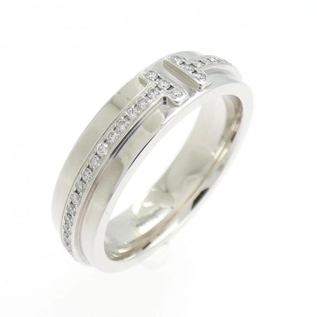 TIFFANY&CO. TWO NARROW RING: TIFFANY&Co. Two Narrow Ring Brand: TIFFANY&Co. Type/Style: Ring Material: 750 white gold, Main Stone/Creation Natural Color: White Gold Size: US 4 Accessories: None Accessories Notice: Whe