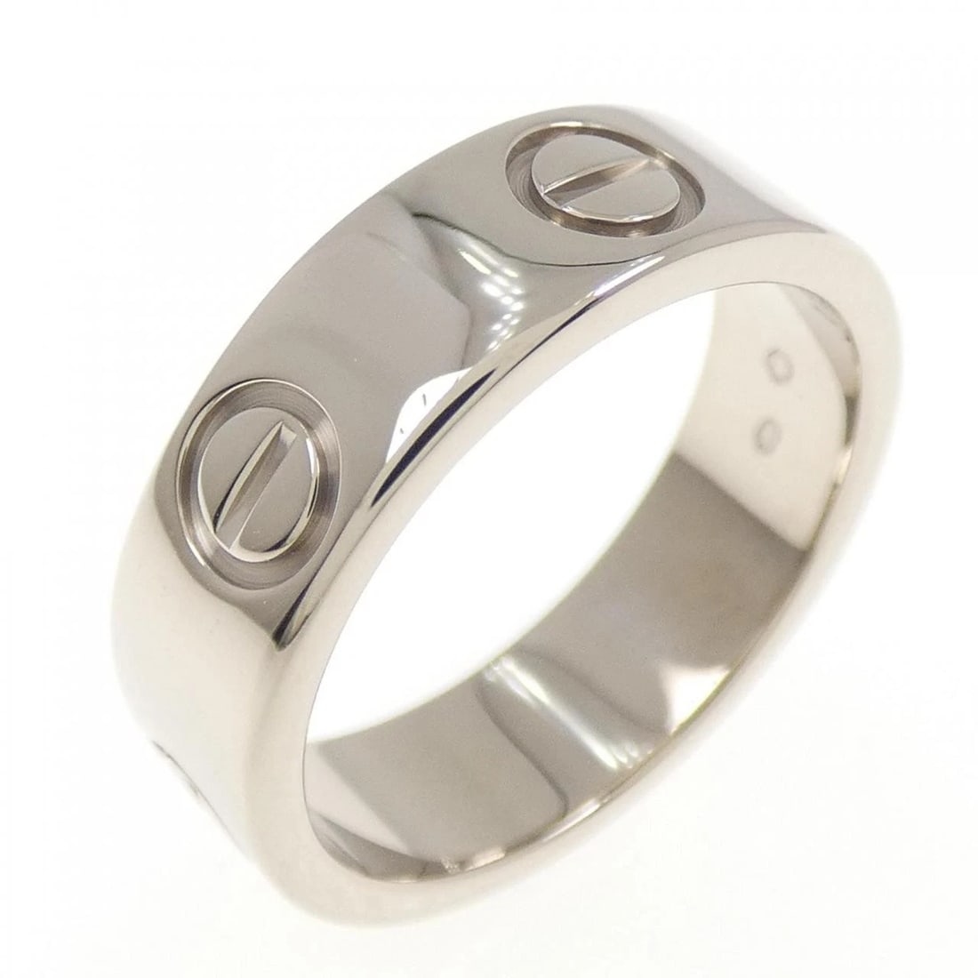 CARTIER LOVE RING: Cartier Love Ring Brand: CARTIER Type/Style: ring Material: 750 white gold, Color: white gold Size: US 5 1/4 Accessories: None Accessories Notice: When purchasing pre-owned goods, please r