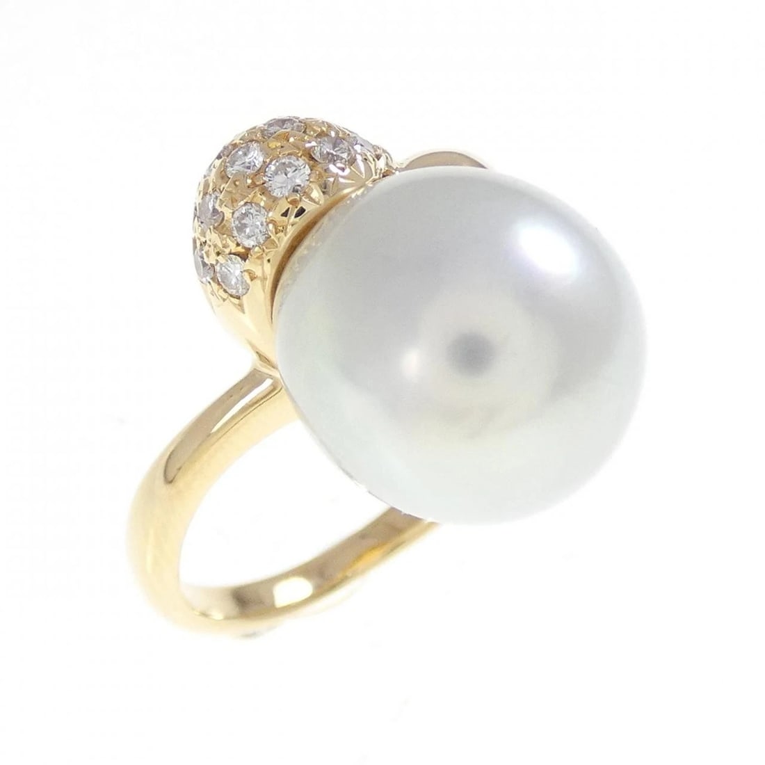 TASAKI WHITE BUTTERFLY PEARL RING: Tasaki White Butterfly Pearl Ring Brand: TASAKI Type/Style: Ring Material: K18 yellow gold, Color: Yellow Gold Size: US 5.75 Accessories: None Accessories Notice: When purchasing pre-owned goods,