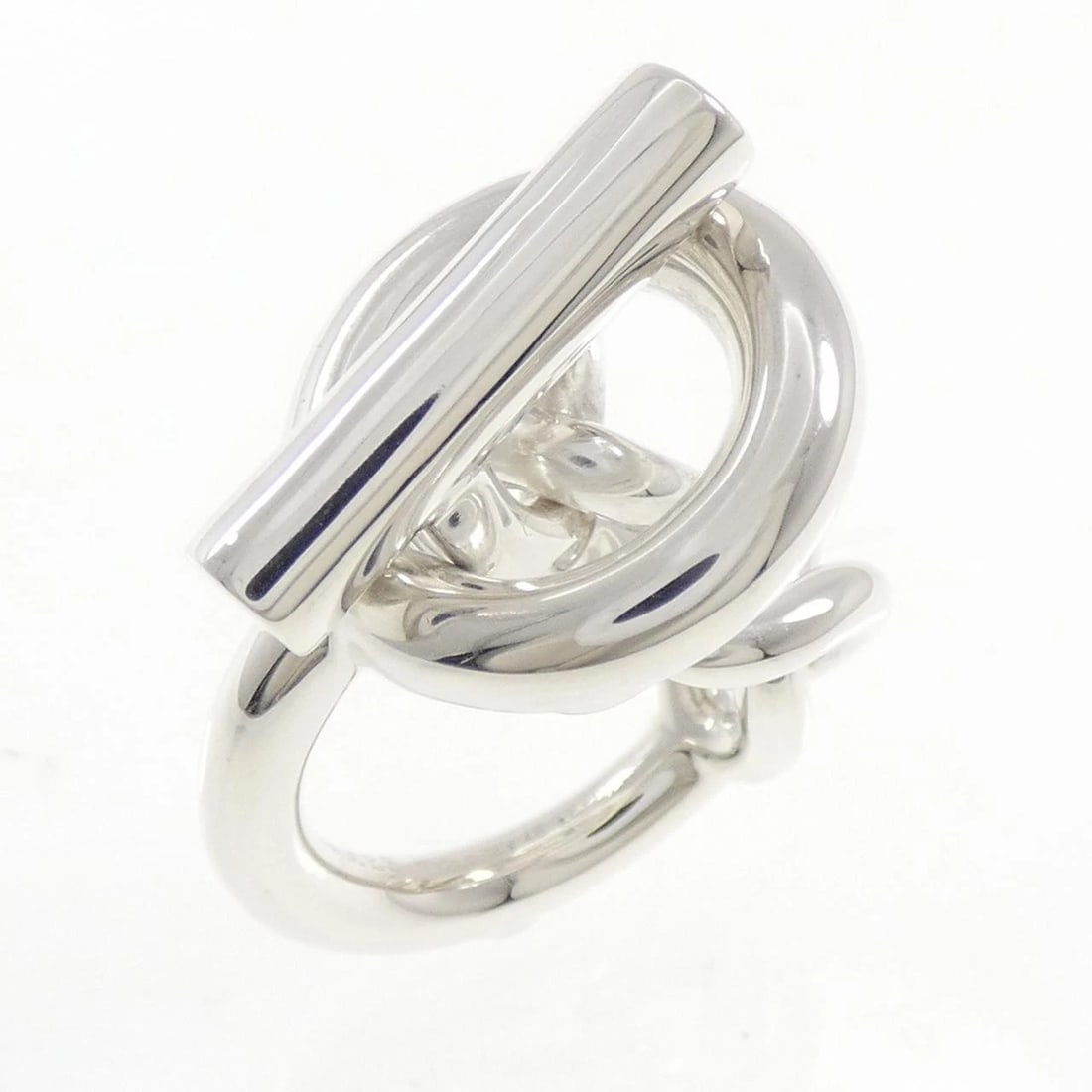 HERMES CROISETTE RING: Hermes Croisette Ring Brand: HERMES Type/Style: Ring Material: 925Silver, Color: Silver Size: US 4 1/2 Accessories: None Accessories Notice: When purchasing pre-owned goods, please refer to the