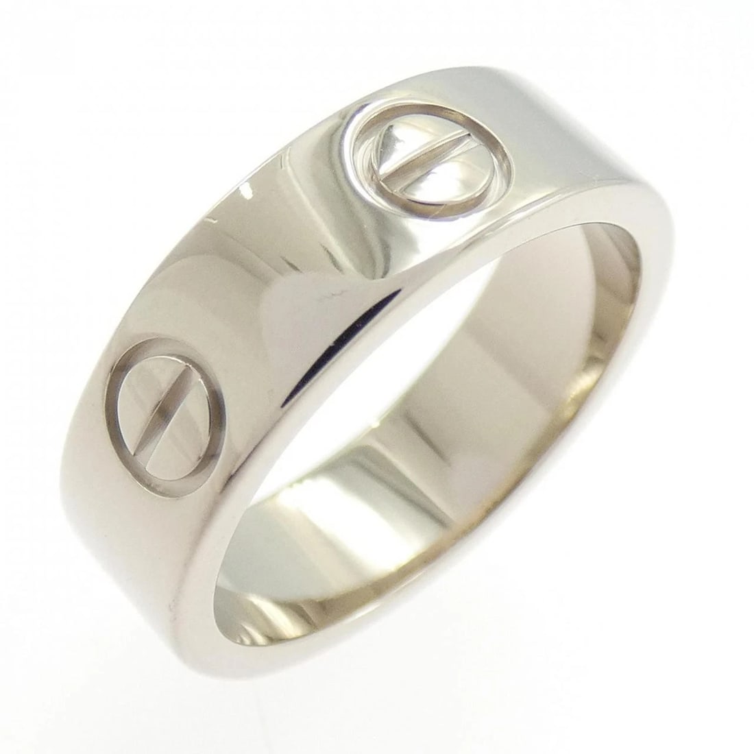 CARTIER LOVE RING: Cartier Love Ring Brand: CARTIER Type/Style: ring Material: 750 white gold, Color: white gold Size: US 5 1/4 Accessories: None Accessories Notice: When purchasing pre-owned goods, please refer to the
