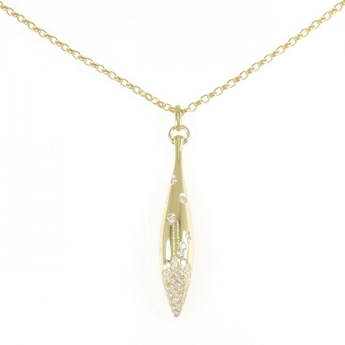 MIKIMOTO DIAMOND NECKLACE: Mikimoto Diamond Necklace Brand: MIKIMOTO Type/Style: Necklace Material: K18 yellow gold, Main Stone/Creation Natural Color: Yellow Gold Size: 50cm Actual Size Pendant length approx. x width approx.: