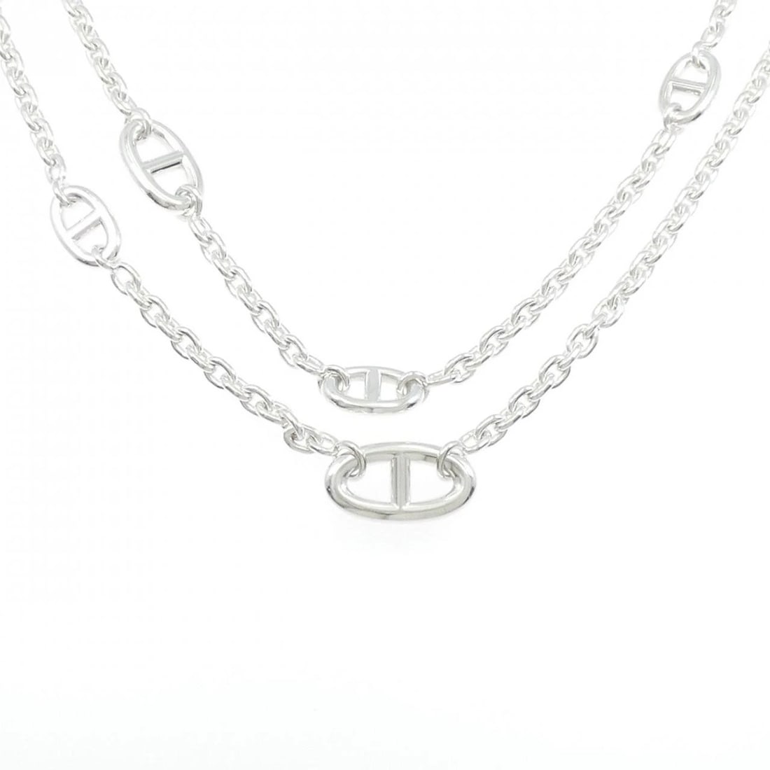 HERMES FARANDOLE NECKLACE: Hermes Farandole Necklace Brand: HERMES Type/Style: Necklace Material: 925Silver, Color: Silver Size: 119cm Actual Size Motif maximum width approx.: 14.0mm Chain maximum width approx.: 4.0mm