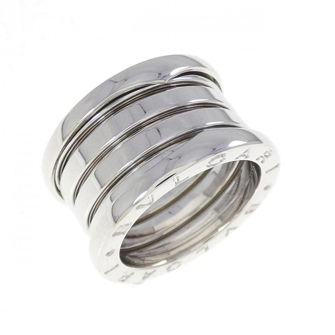 BVLGARI B.ZERO1 4-BAND RING: Bvlgari B.zero1 4-band ring Brand: BVLGARI Type/Style: Ring Material: 750 white gold, Color: white gold Size: US 5 Accessories: None Accessories Notice: When purchasing pre-owned goods, please refer