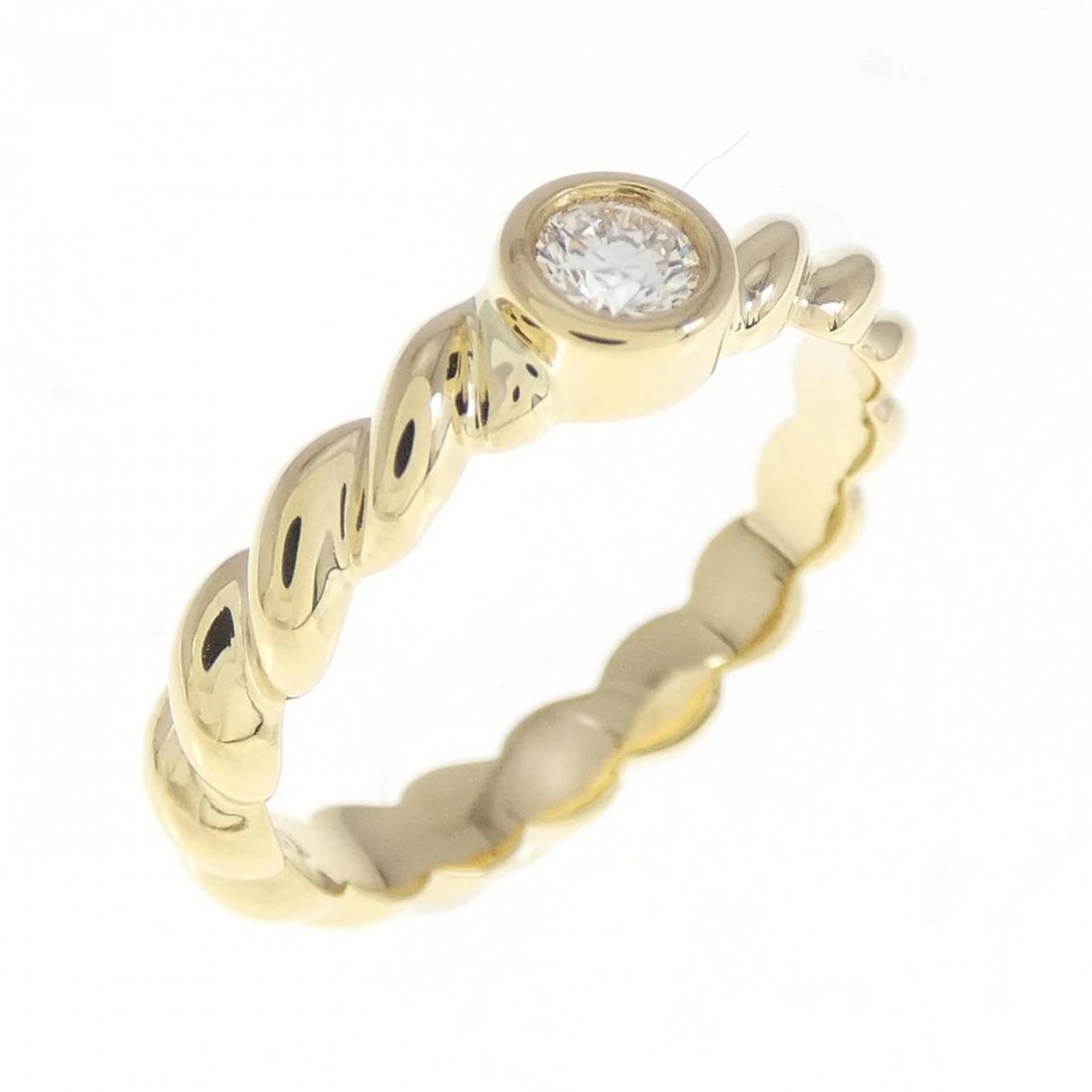 TIFFANY&CO. TWIST RING: TIFFANY&Co. Twist Ring Brand: TIFFANY&Co. Type/Style: Ring Material: 750 yellow gold, Main Stone/Creation Natural Color: Yellow Gold Size: US 4 3/4 Accessories: None Accessories Notice: When