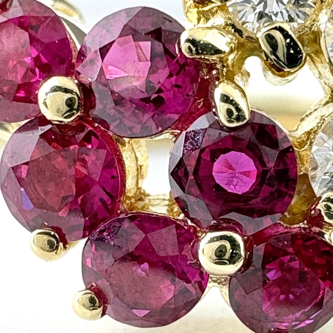 MIKIMOTO RUBY YELLOWGOLD RING DIAMOND - 2