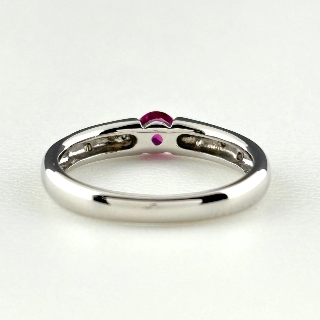 RUBY DESIGN PLATINUM MELEE DIAMOND RING - 4