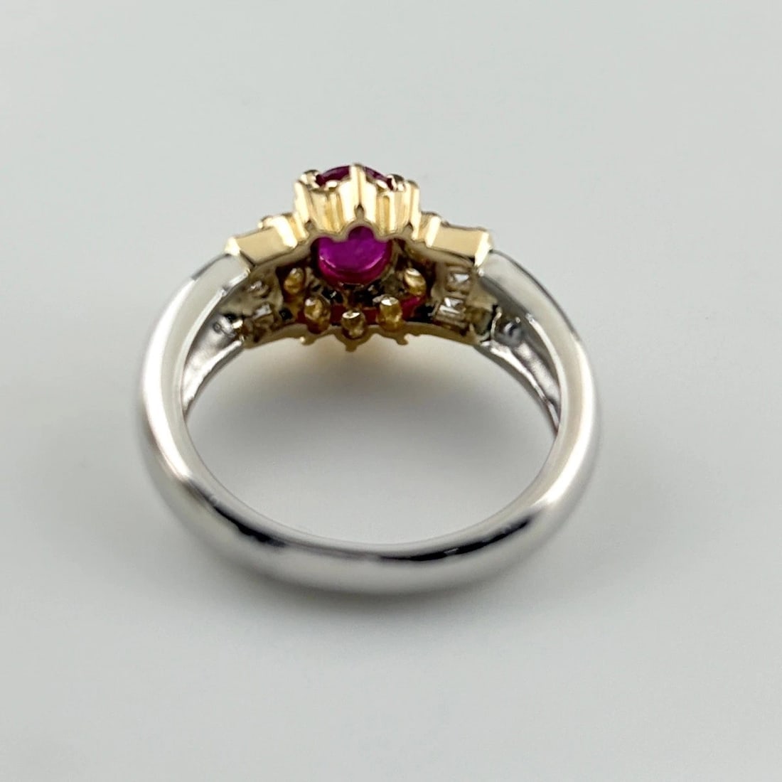 RUBY DESIGN PLATINUM MELEE DIAMOND RING - 2