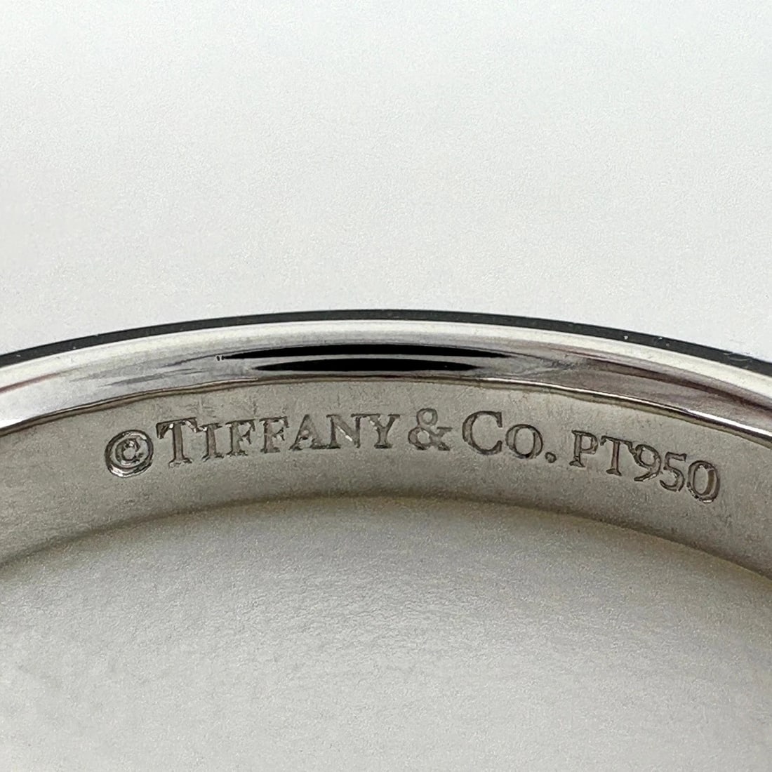 TIFFANY&CO. FLAT BAND RING PLATINUM RUBY RING PT900RUBY - 2