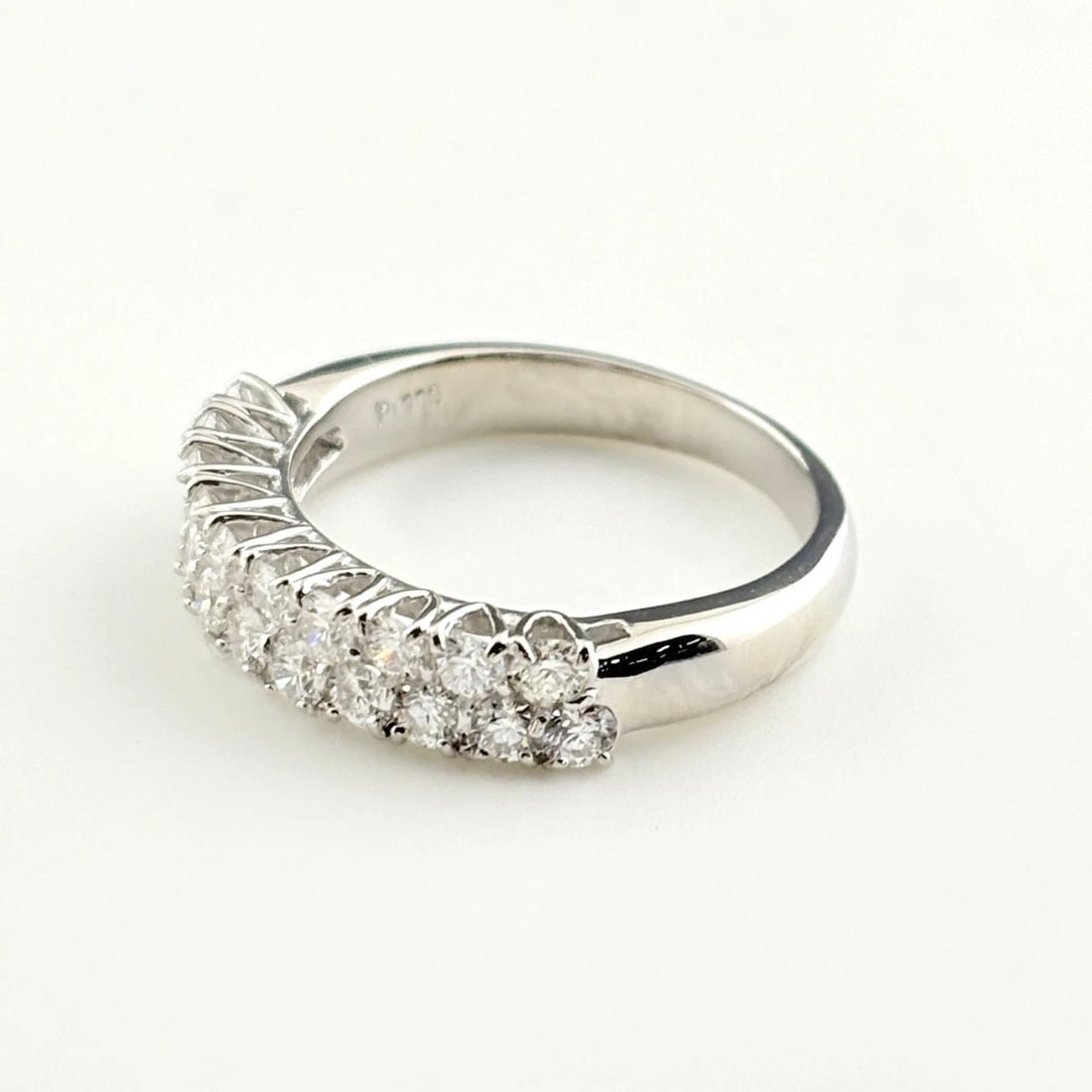 MELEE DIAMOND DESIGN PLATINUM RING - 3