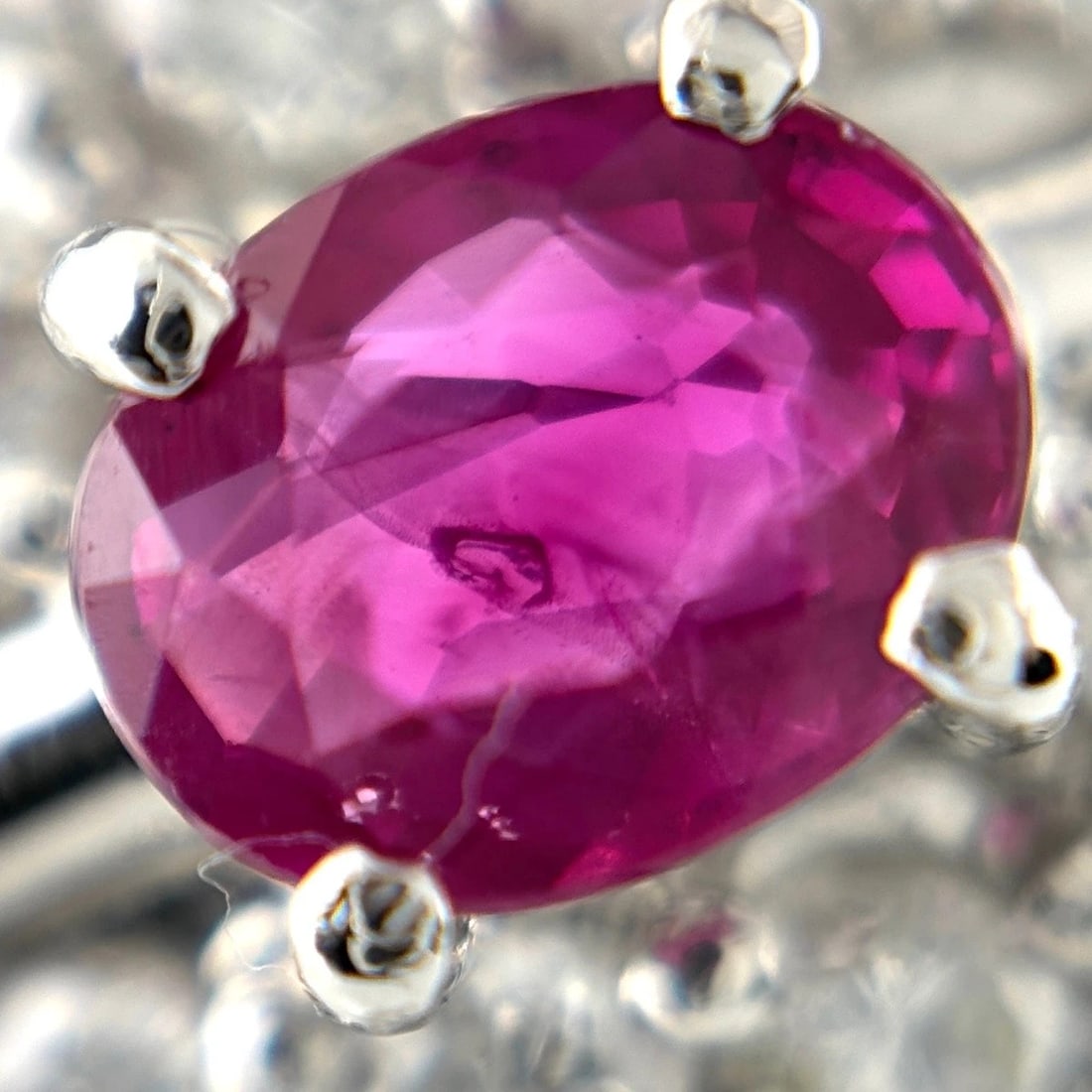 RUBY DESIGN PLATINUM MELEE DIAMOND RING - 2