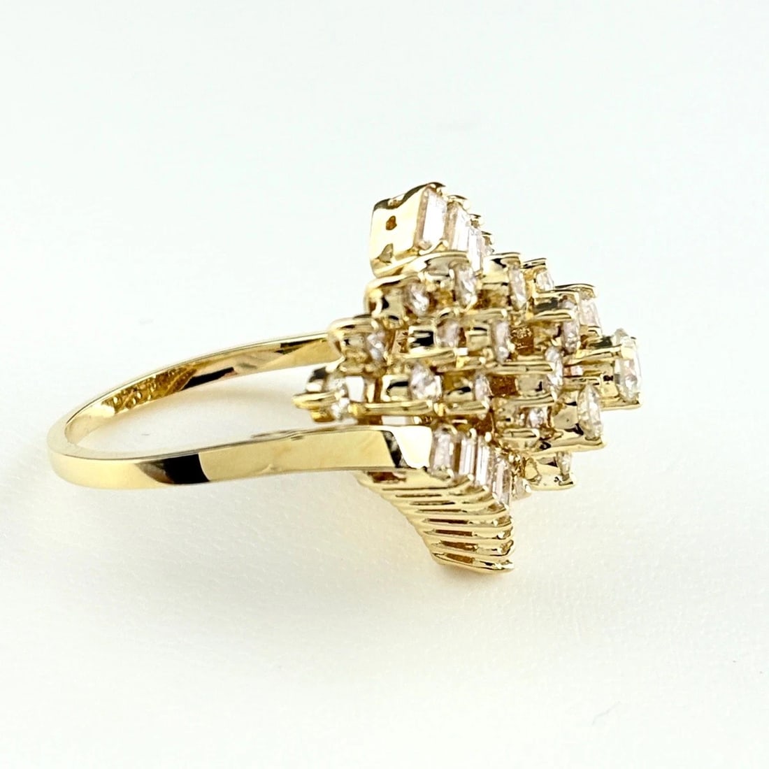 MELEE DIAMOND DESIGN YG RING - 4