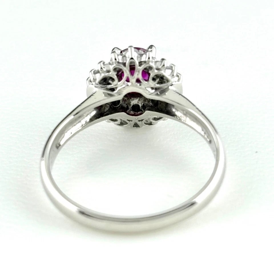 RUBY DESIGN PLATINUM MELEE DIAMOND RING - 4