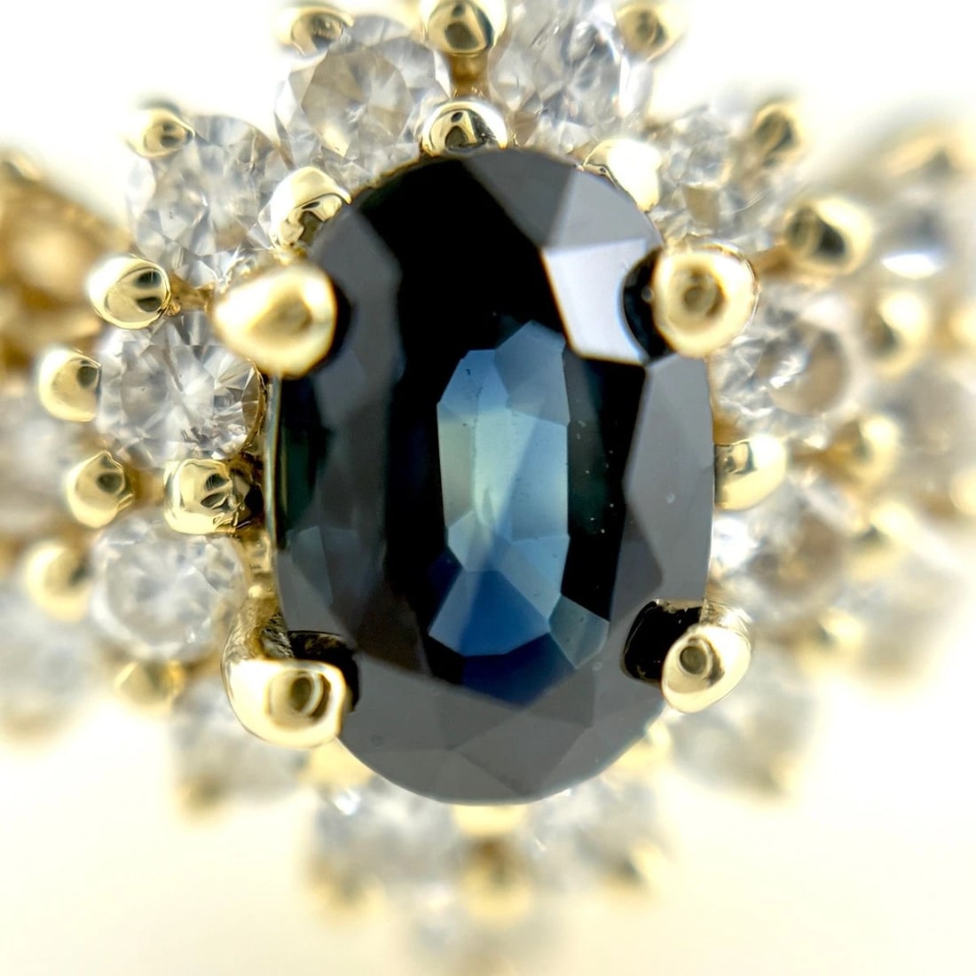 SAPPHIRE DESIGN RING YG RING MELEE DIAMOND RING (1 of 3)
