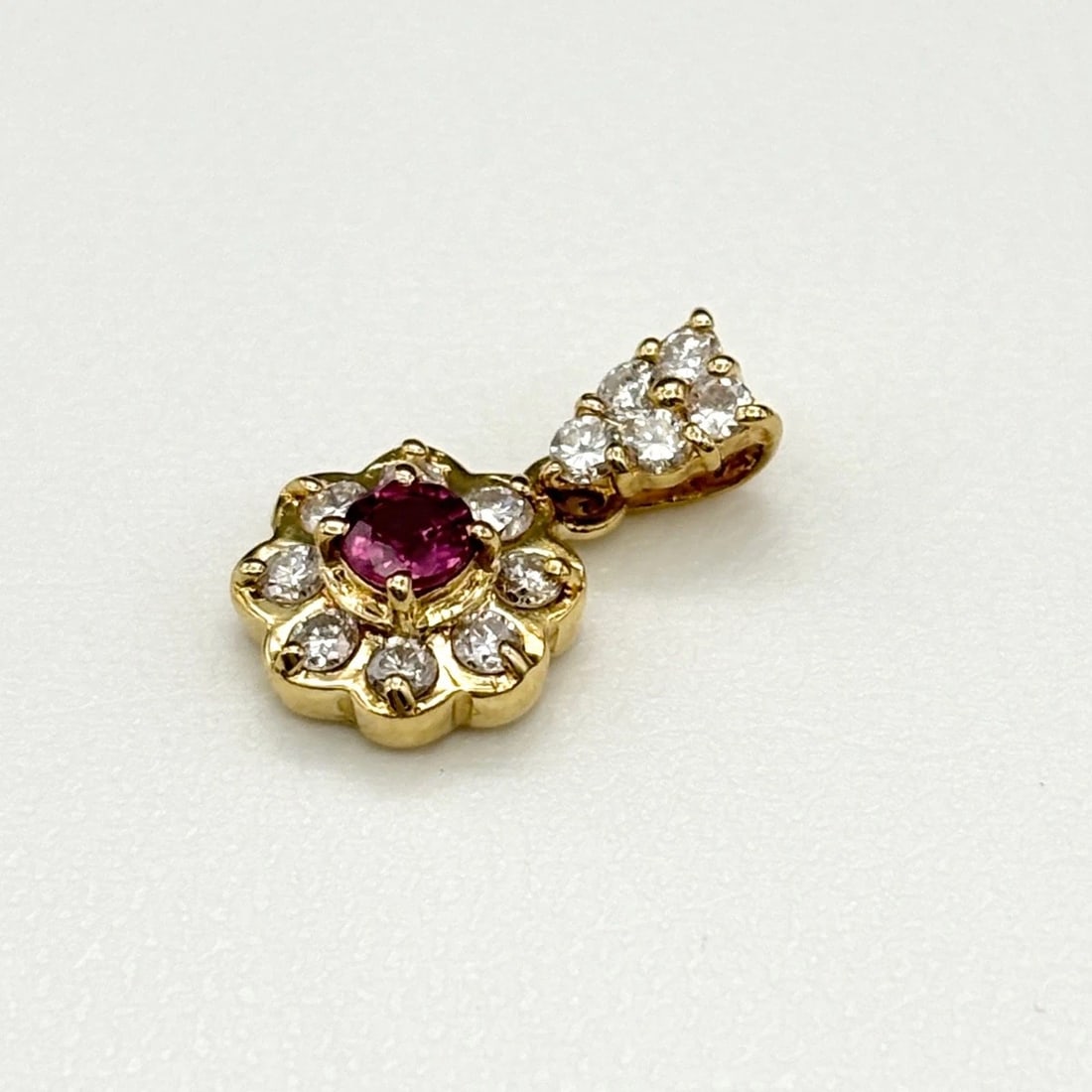 RUBY PENDANT HEAD YG MELEE DIAMOND - 3
