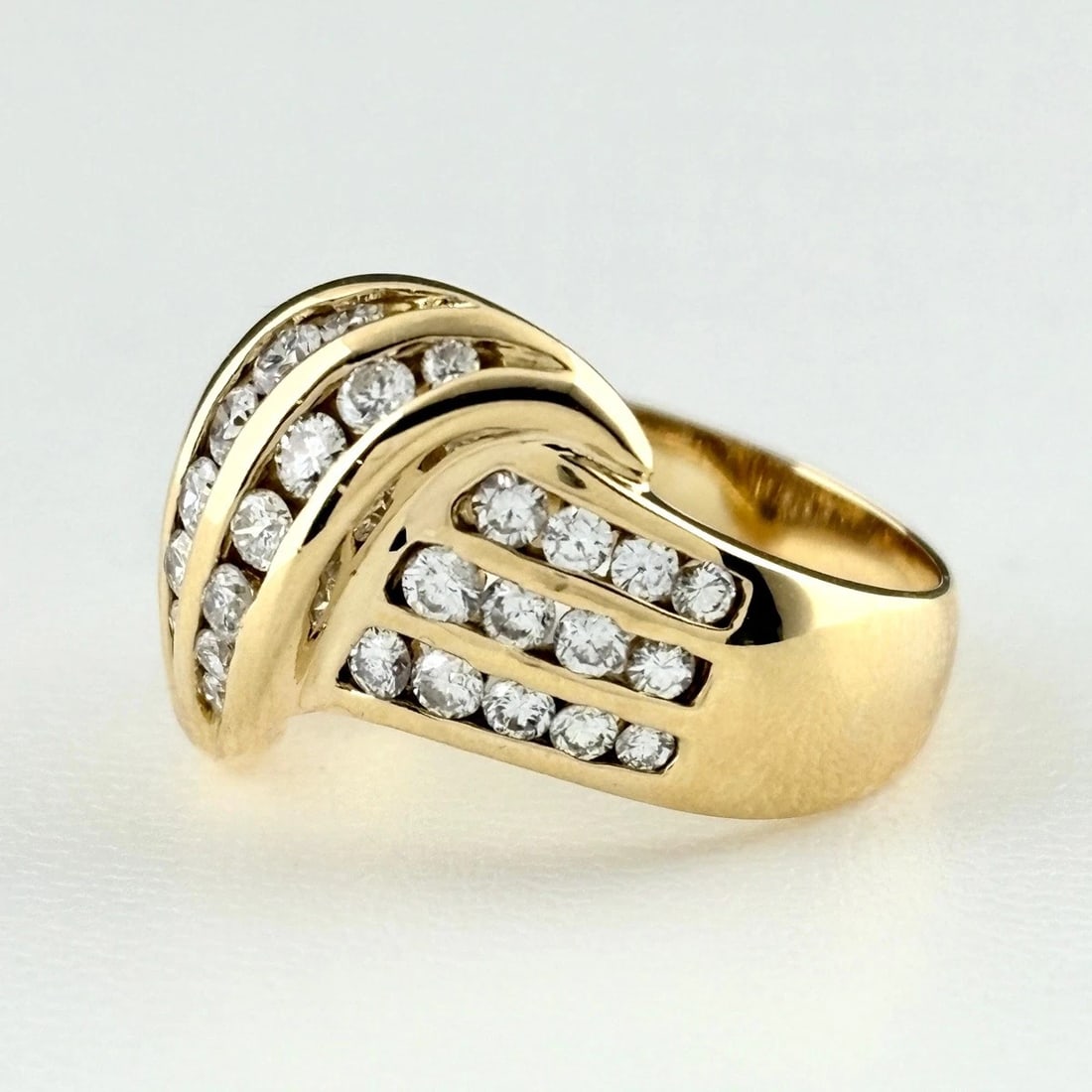 MELEE DIAMOND DESIGN YG RING - 4