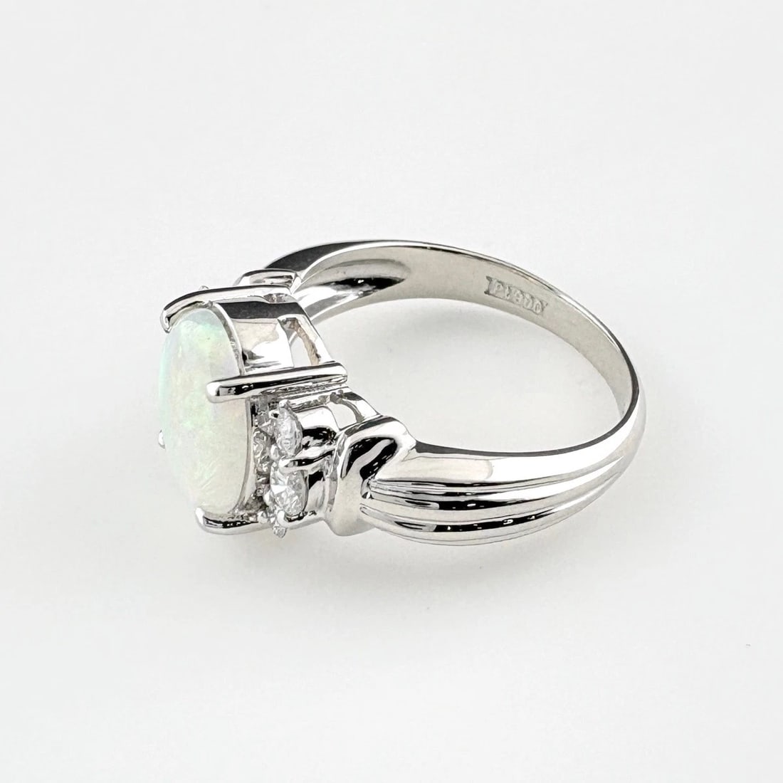 OPAL DESIGN PLATINUM RING DIAMOND - 3