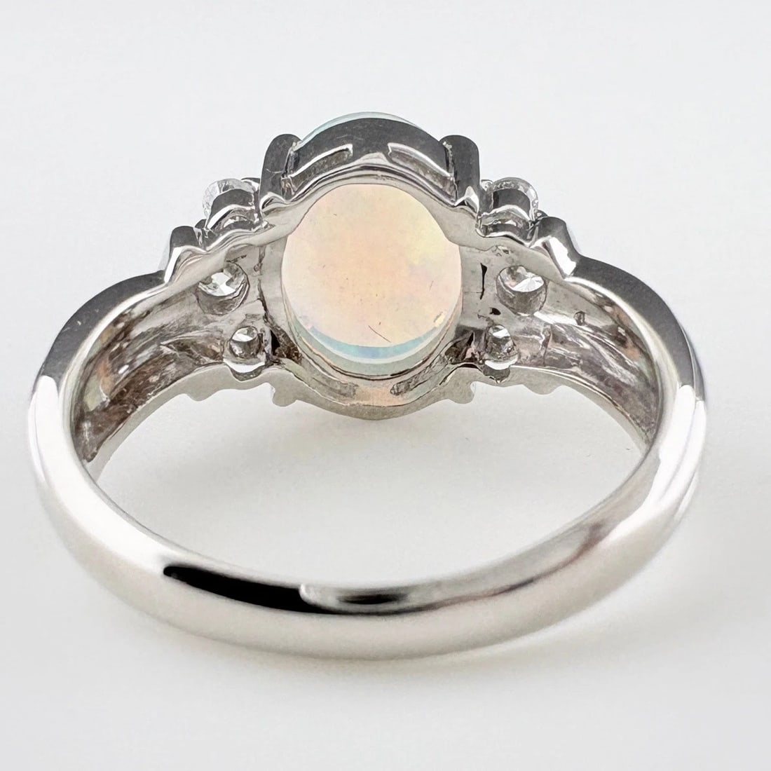 OPAL DESIGN PLATINUM RING DIAMOND - 4