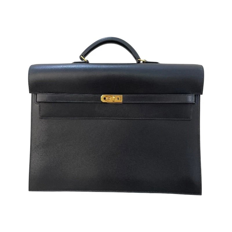 HERMES KELLY DEPECHES 38P BLACK GHW BOX CALF: Hermes Kelly Depeches 38p Black GHW Box Calf Brand: HERMES Type/Style: Handbag Material: Box Calf Color: Black / GD Hardware Size: W: 37cm / H: 28cm / D: 5cm Accessories: None Accessories Notice: