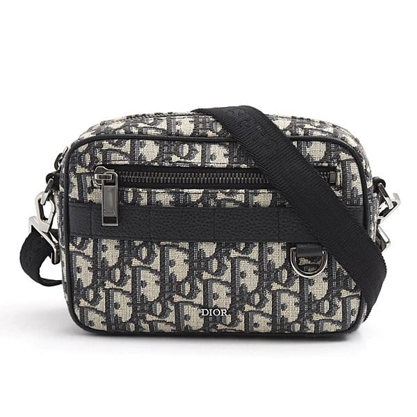 CHRISTIAN DIOR OBLIQUE SAFARI MINI BAG: Christian Dior Oblique Safari Mini Bag Brand: CHRISTIAN DIOR Type/Style: Handbag Material: Exterior Material Cotton Color: Exterior Color Black Size: W:18.5cm ? H:13cm ? D:5cm Accessories: None