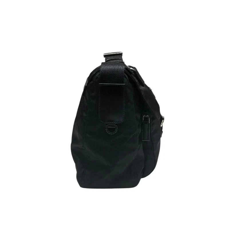 PRADA NYLON SHOULDER BAG BLACK - 4