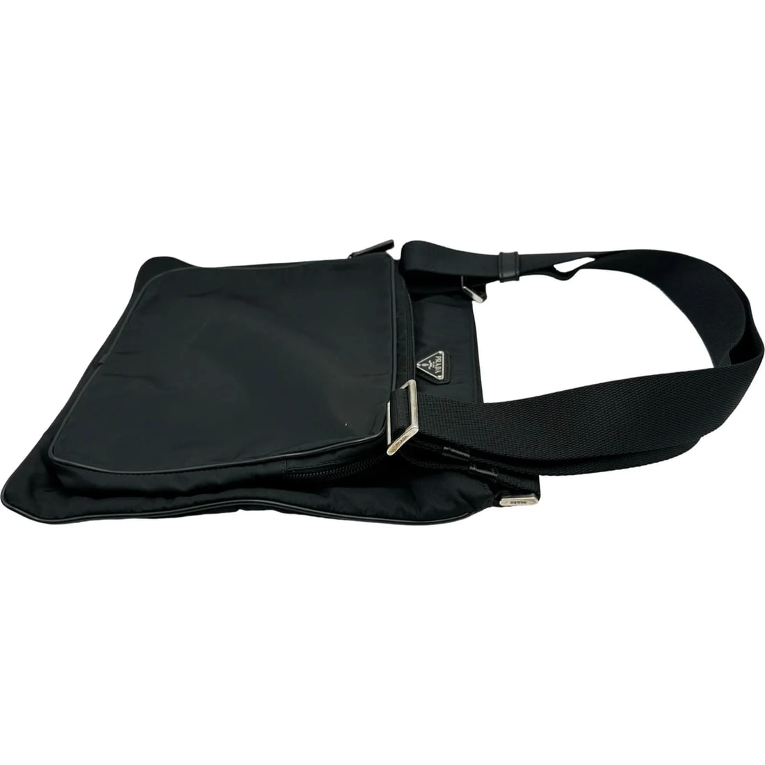 PRADA NYLON SHOULDER BAG BLACK NYLON - 4