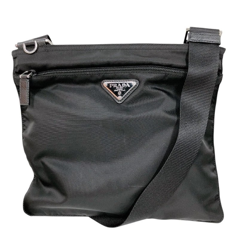 PRADA NYLON SHOULDER BAG BLACK: PRADA Nylon Shoulder Bag Black Brand: PRADA Type/Style: Handbag Material: Nylon Color: Black Size: W: 26cm / H: 24cm / D: 5cm Accessories: None Accessories Notice: When purchasing pre-owned goods,